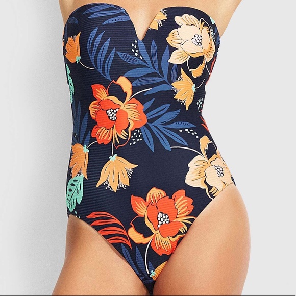 ON VACATION BANDEAU ONE PIECE SWIMSUIT WITH TAGS - Picture 12 of 15